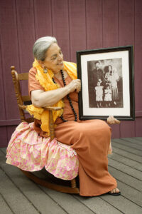 hispanic woman displaying cultural portrait