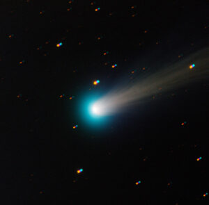 view of a comet from space