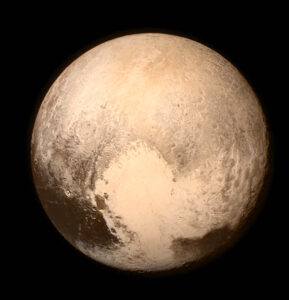 Pluto nearly fills the frame in this image from the Long Range Reconnaissance Imager (LORRI) aboard NASA’s New Horizons spacecraft, taken on July 13, 2015. Image Credit: NASA/APL/SwRI