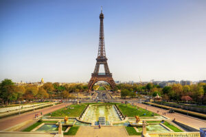 Beautiful view of Eiffel tower, Paris, France