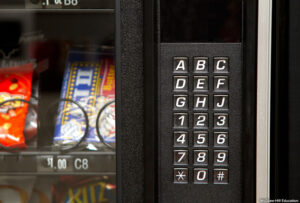 Close up of vending machine key pad. McGraw-Hill Education. MHE World.