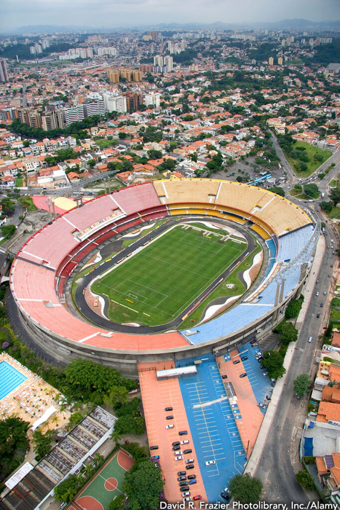 Aerial view of Estadio Morumbi the Sao Paulo Futebol Clube stadium in Sao Paulo Brazil.. David R. Frazier Photolibrary, Inc./Alamy. MHE World