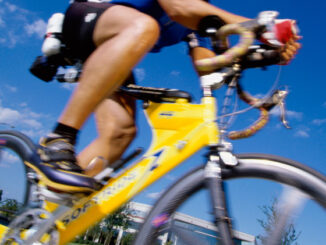 cyclist on a racing bicycle