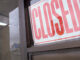 closed sign on shop window