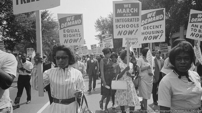 FS_02P_082113 civil rights protestors during the March on Washington, 1963