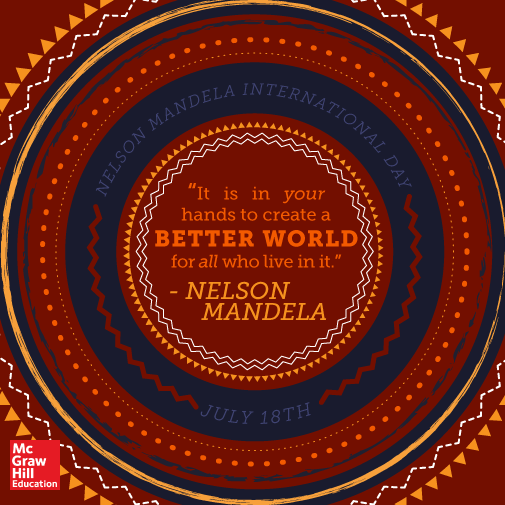 African print with Mandela quote for Nelson Mandela International Day