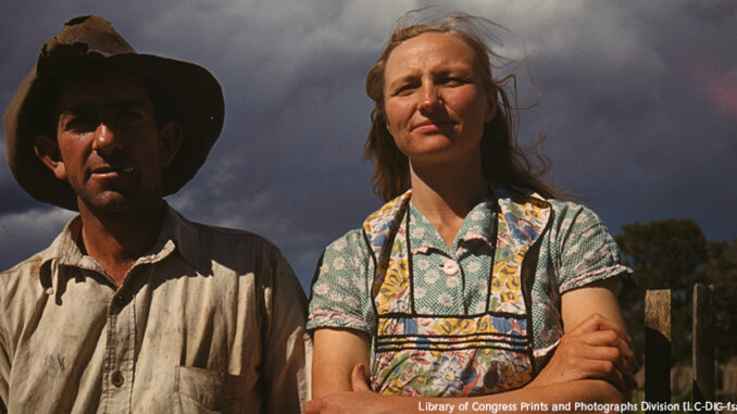 090214_01P_FS Faro and Doris Caudill, homesteaders, Pie Town, New Mexico