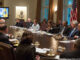President Barack Obama convenes a meeting with cabinet agencies coordinating the government's Ebola response, in the Cabinet Room of the White House, Oct.15, 2014.