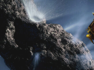 Artist's Concept of Deep Impact's Encounter with Comet Tempel 1
