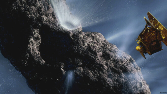 112114_02P_FS Artist's Concept of Deep Impact's Encounter with Comet Tempel 1