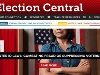 screen shot of Election Central Web site