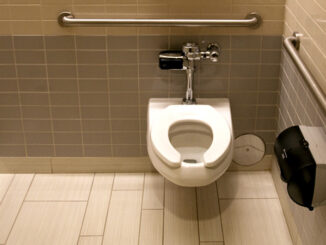 Handicap accessible stall in restroom