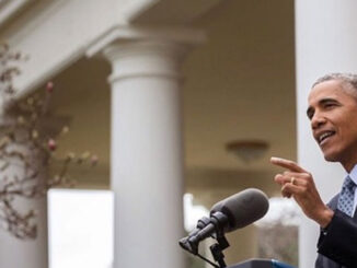 Obama speaking on the framework to prevent Iran from acquiring a nuclear weapon Photo: Official White House Photo