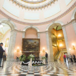 casket in the Ohio Statehouse rotunda