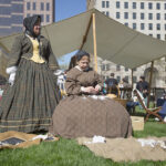 Civil War era femaie reenactors