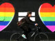 A woman cycles past a marriage equality mural in the Liberties area of Dublin, as Ireland should become the international advocate for gay rights, a key figure in spearheading the country's vote for same-sex marriage has said. Picture date: Sunday May 24, 2015.