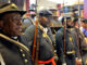 Black Civil War re-enactors Lt James Hayes (from left), Samuel Stephenson and Marvin-Alonzo Greer are shown during a Juneteenth celebration at the Atlanta Cyclorama and Civil War Museum. Photo: AP Photo/Atlanta Journal-Constitution, Kent D. Johnson