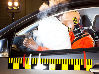 An airbag deploying during a crash test. © Caspar Benson/fstop/Corbis. Corbis. MHE Canada MHE USA.