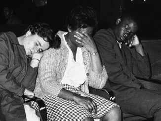 Three members of a racially mixed group of college student "freedom riders" catch a nap on May 20, 1961 in the Birmingham bus station after they were thwarted several times in attempts to board busses to Montgomery. Left to right are Susan Hermann, Etta Simpson and Frederick Leonard. All attend college in Nashville, Tenn. © Horace Cort/AP Images. http://www.apimages.com/Search?query=6105200114&ss=10&st=kw&entitysearch=&toItem=18&orderBy=Oldest