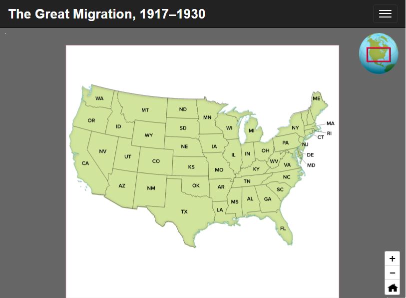 United States Great Migration map