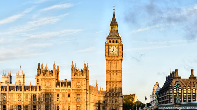 051816_02P_FS Sunrise shining on Big Ben, London, United Kingdom. ©Spaces Images/Blend Images LLC. MHE World