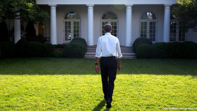 062116_01P_FS President Barack Obama walks through the Rose Garden to the Oval Office following an all-appointees summer event on the South Lawn, June 13, 2016. Official White House Photo by Pete Souza. https://www.whitehouse.gov/photos-and-video/photogallery/june-2016-photo-day.