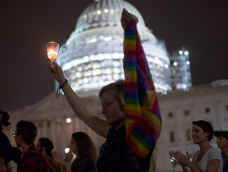 UNITED STATES - JUNE 15: Protesters supporting Sen. Chris Murphy's filibuster on gun laws march onto the grounds of the U.S. Capitol on Wednesday night, June 15, 2016. Bill Clark/AP Images. http://www.apimages.com/metadata/Index/CQPHO-AP-A-POL-DC-United-States-Sen-Chris-Murp-/1f5ee10257bf4a388335434366e1a33e/1/0.
