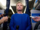 Democratic presidential candidate Hillary Clinton pauses while she gives remarks on the explosion in Manhattan's Chelsea neighborhood onboard her campaign plane at Westchester County Airport, in White Plains, N.Y., Saturday, Sept. 17, 2016,