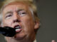 FILE - In this Sept. 28, 2016 file photo, Republican presidential candidate Donald Trump speaks at a rally in Waukesha, Wis. Trump claims he won't go there. But his supporters already have. The Trump campaign is dredging up former President Bill Clinton's serial philandering in an effort to tarnish his wife, Hillary Clinton. It's a risky move that threatens to elevate Clinton among women voters.