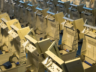 Shown are voting machines to be used in the upcoming presidential election, in Philadelphia, Friday, Oct. 14, 2016.