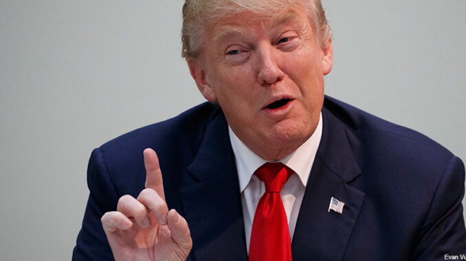 16298662624001 Republican presidential candidate Donald Trump gestures during a meeting on October 24 in St. Augustine, Florida