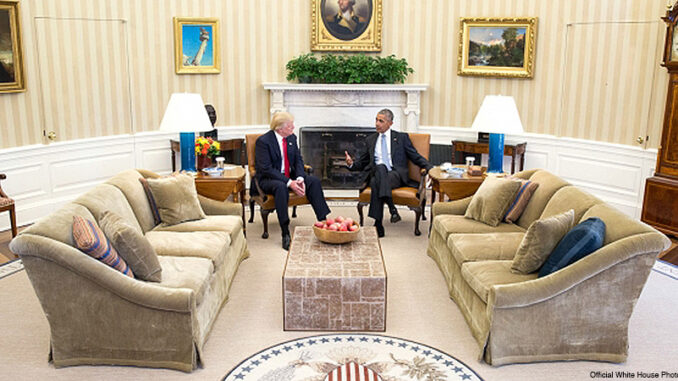 111516_01P_FS President Barack Obama meets with President-elect Donald Trump in the Oval Office, Nov. 10, 2016.