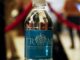 A Trump bottle of water in the lobby of the Trump Tower, while United States President-elect Donald Trump is holding meetings on top floors of the Trump Tower.