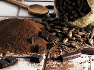 Sack of cocoa and chocolate. Iconotec/Glowimages