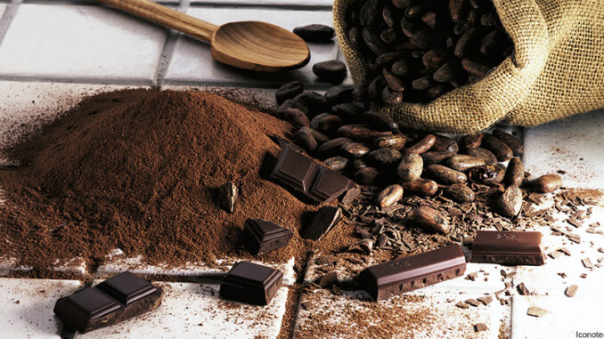 020816_01P_FS Sack of cocoa and chocolate. Iconotec/Glowimages