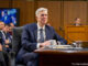 Judge Neil Gorsuch testifies before the United States Senate Judiciary Committee on his nomination as Associate Justice of the US Supreme Court to replace the late Justice Antonin Scalia on Capitol Hill in Washington, DC on Wednesday, March 22, 2017.