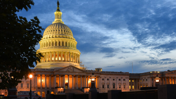 BTW- The Capitol Building at night in Washington DC - United States