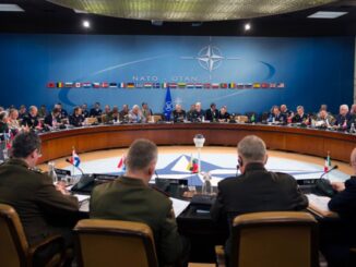 Gen. Martin E. Dempsey, chairman of the Joint Chiefs of Staff, joins his NATO counterparts at a conference in Brussels, Belgium, May 14, 2013.