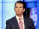 Donald Trump Jr. is interviewed by host Sean Hannity on the Fox News Channel television program, in New York 