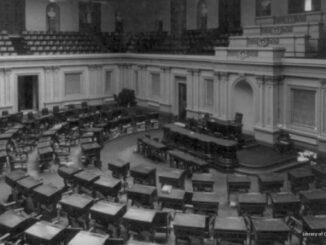 U.S. Capitol interiors: Senate chamber, ca. 1920.