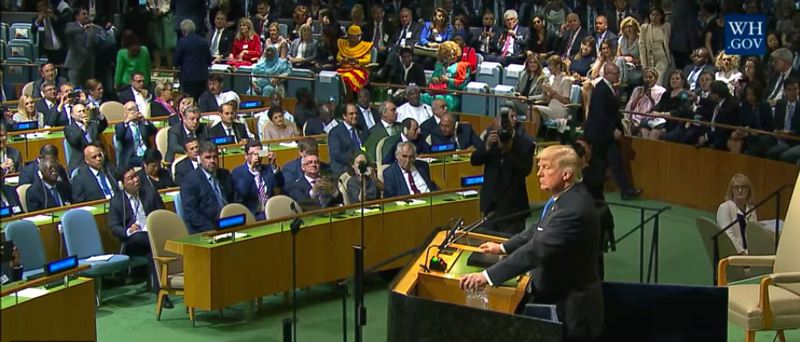 President Trump Gives an Address to the 72nd Session of the United Nations General Assembly 