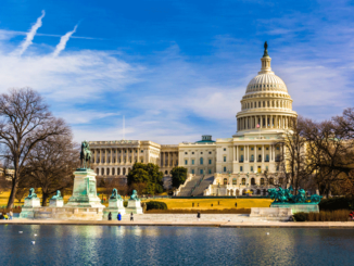 The Capitol and Reflecting Pool in Washington, DC.