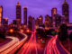Atlanta city skyline at night