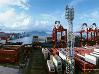 Containers and cranes on docks