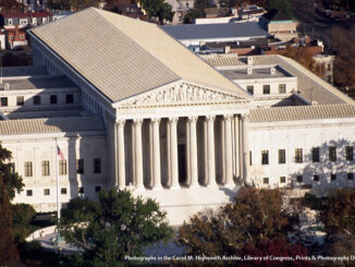 Aerial view of the Supreme Court, Washington, D.C.