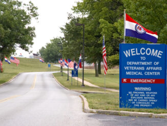 entrance to a VA hospital; Kansas City, Missouri