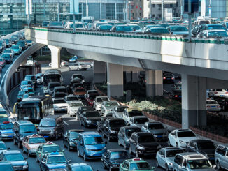 Automobile congestion in the morning rush hour