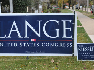 Political campaign yard signs, Dubuque, Iowa