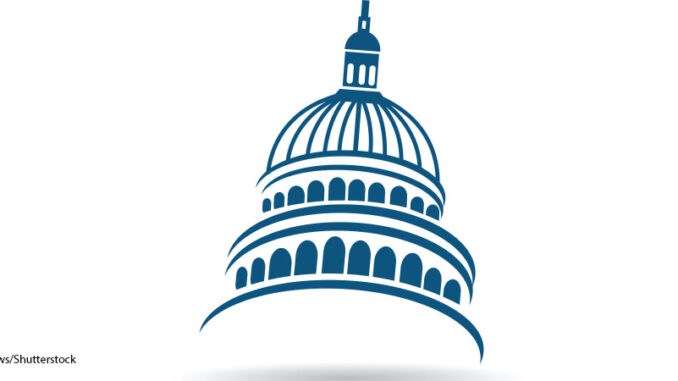 111218_02P_FS Capitol building blue illustration icon vector logo design