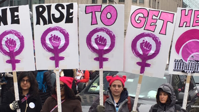 012119_01P_FS Women protesting at the Women's March in Washington D.C.